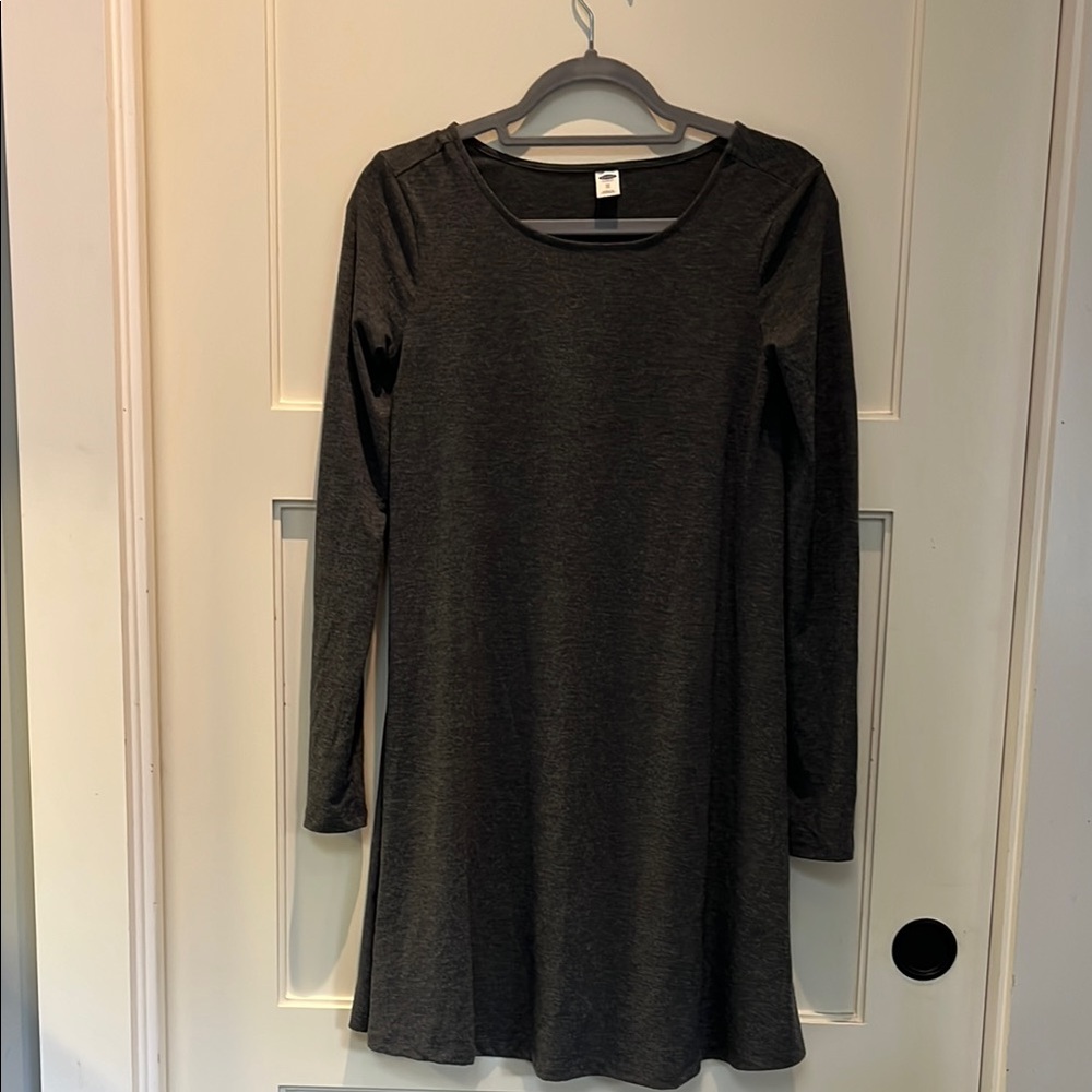 Grey stretch Long Sleeve A line Dress - Old Navy size XS